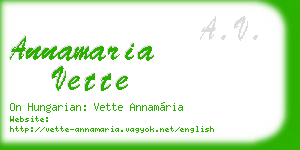annamaria vette business card